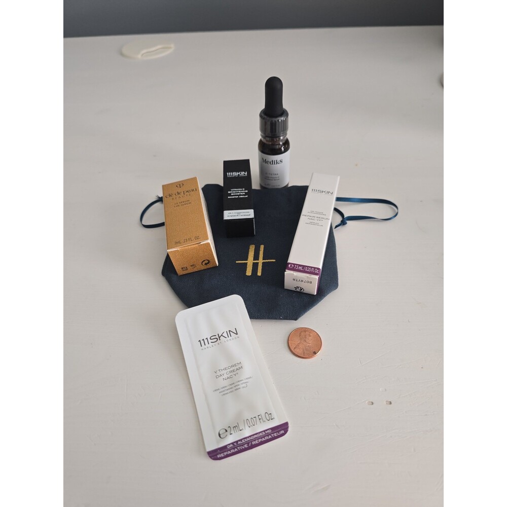 Luxury Skincare Minis Bundle with Harrods Pouch NEW 111Skin, Cle de peau, Medik8